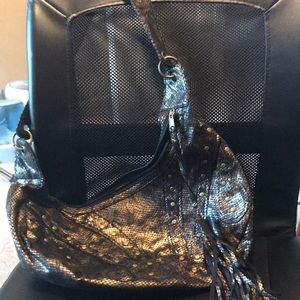 Gold n black shoulder bag